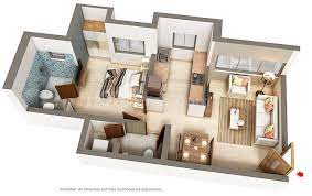 2bhk floor plan , Bullseye Mira road