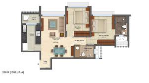 2Bhk Floor Plan, Eterni