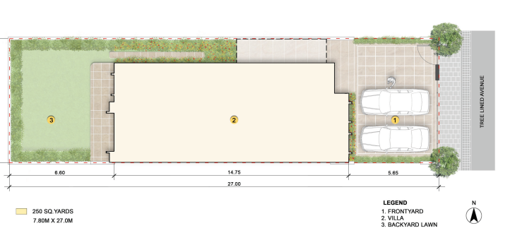 250 Sq Yards Layout