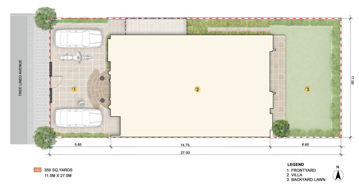 350 Sq Yards Layout